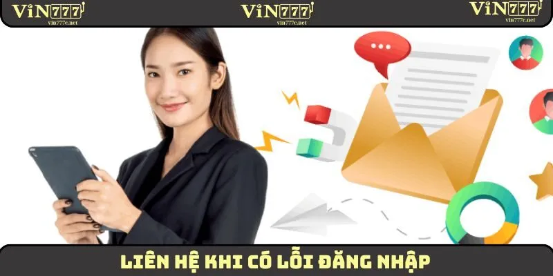 Liên hệ khi có lỗi đăng nhập